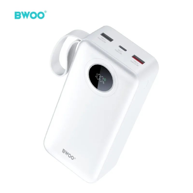 BWOO Powerbank 22,5W 30000 mAh sa LCD ekranom beli