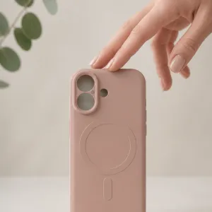 Futrola Soft Touch MagSafe za iPhone 17 Pro puder roze