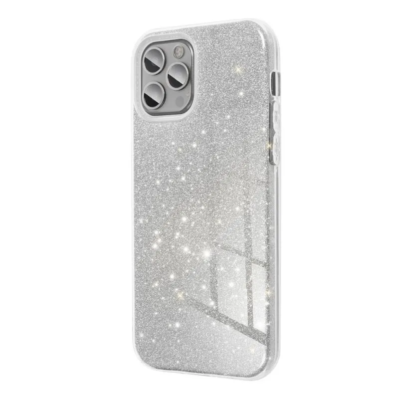 Futrola SHINING CASE (Glitter 3in1) za Samsung Galaxy A17 4G / A17 5G srebrna