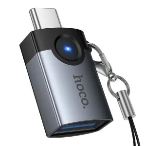 OTG adapter Type C na USB-A Hoco 3A UA46C sivi