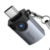 OTG adapter Type C na USB-A Hoco 3A UA46C sivi