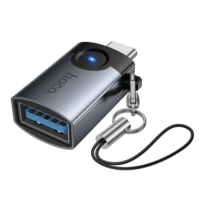 OTG adapter Type C na USB-A Hoco 3A UA46C sivi