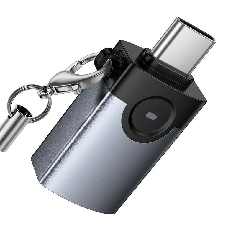 OTG adapter Type C na USB-A Hoco 3A UA46C sivi