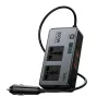 Pametni auto inverter punjac Hoco 2x prikljucak za upaljac max 200W PD 66W / 1C2A Z66 crni