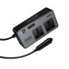 Pametni auto inverter punjac Hoco 2x prikljucak za upaljac max 200W PD 66W / 1C2A Z66 crni