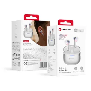 Bezicne slusalice Forcell F-Audio Pulse Air ENC TWS srebrne