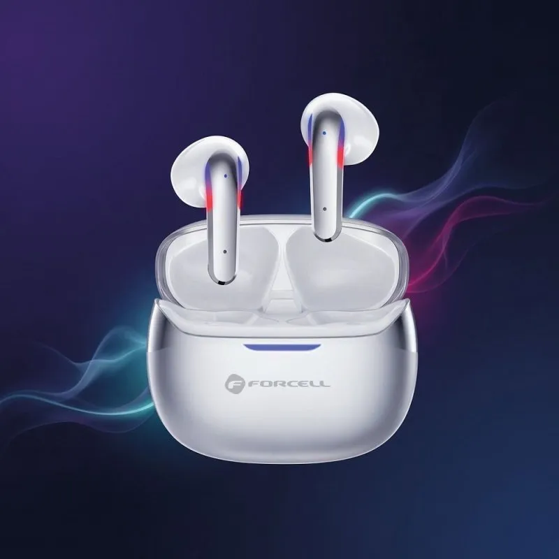 Bezicne slusalice Forcell F-Audio Pulse Air ENC TWS srebrne