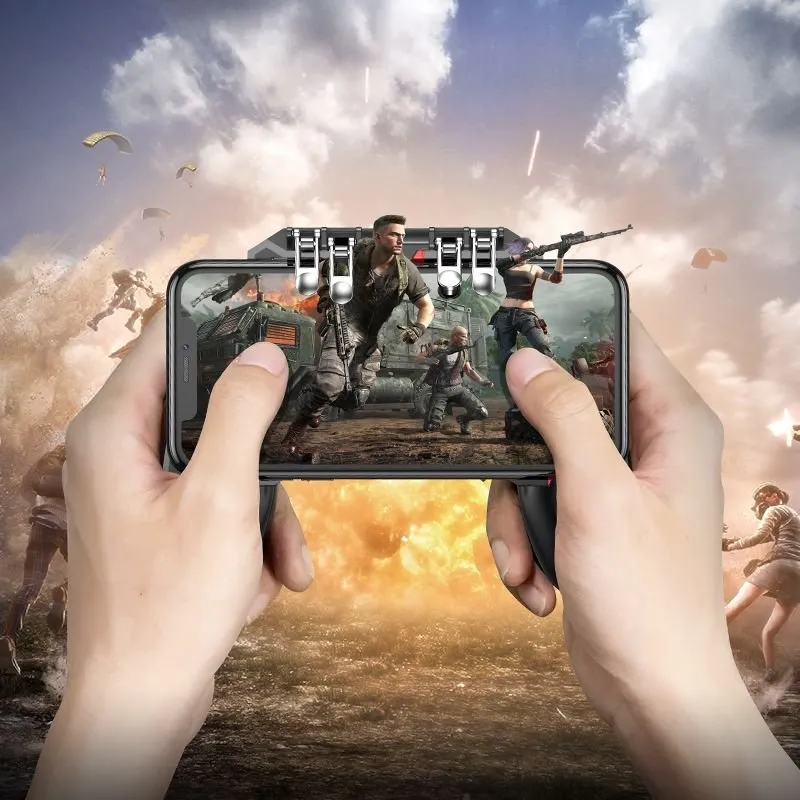 Gamepad kontroler za telefon Hoco GM7 Six Finger crni