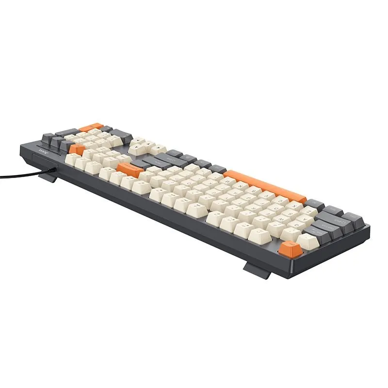 Zicna tastatura QWERTY Hoco GM61 trobojna bela / siva / narandzasta