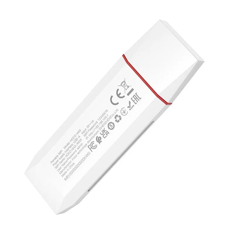 Mobilni ruter Hoco HI43 4G LTE WiFi 6 USB-A crno-beli