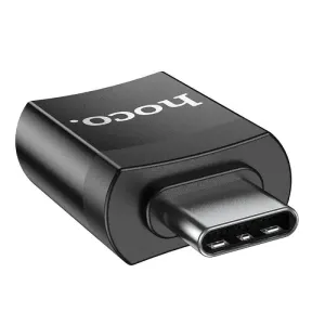 OTG adapter Type C na USB-A Hoco UA17 crni