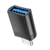 OTG adapter Type C na USB-A Hoco UA17 crni