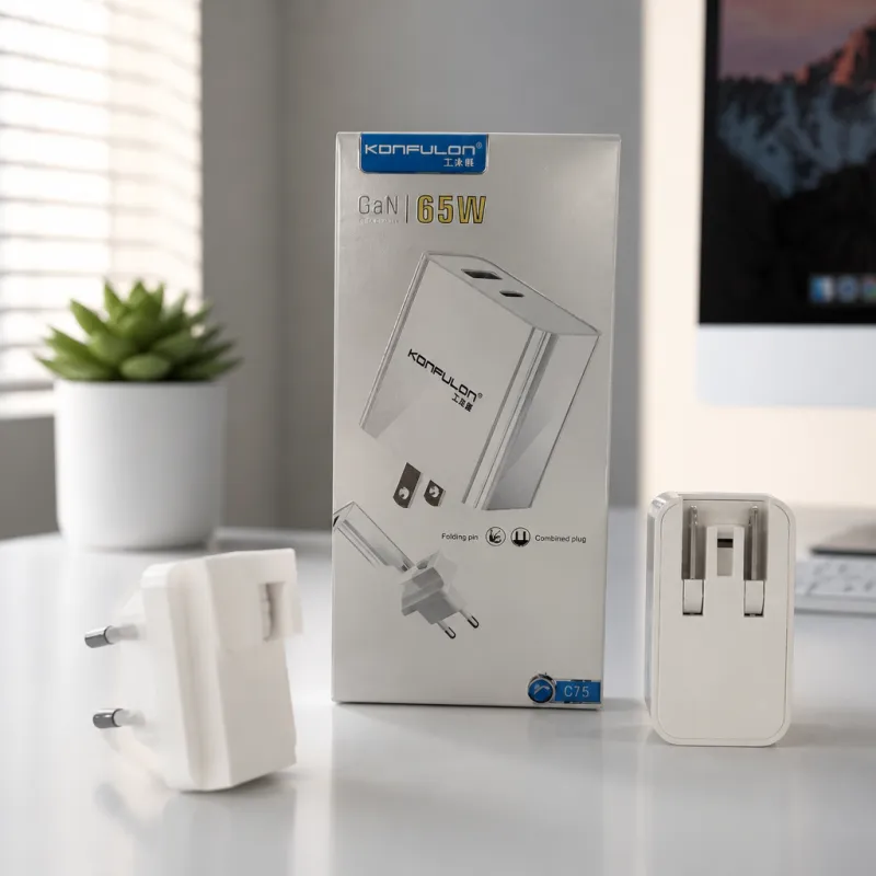 Adapter KONFULON C75 GAN 3.0 PD 65W bela