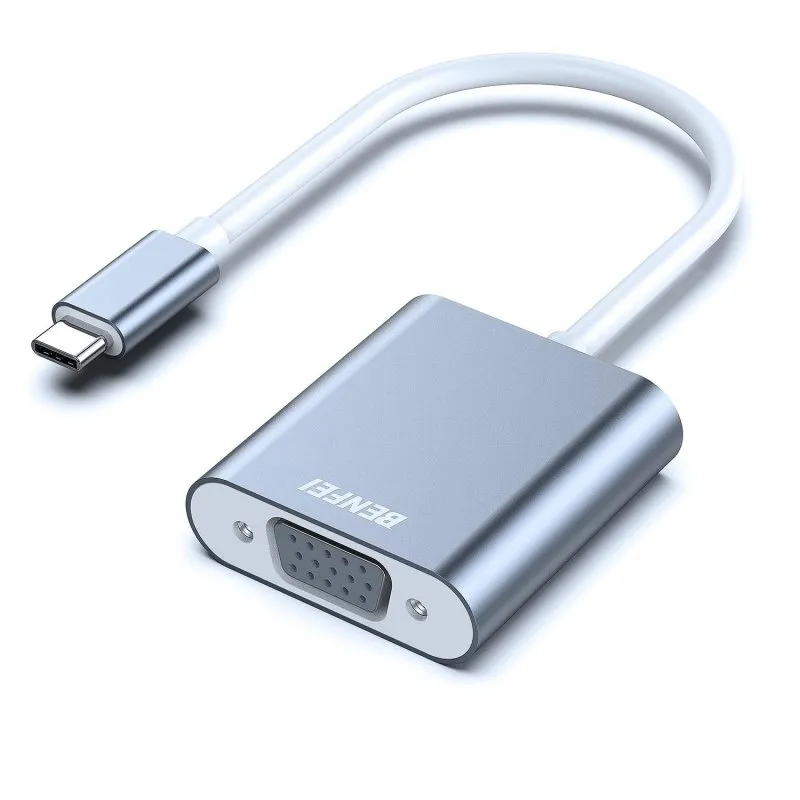 Adapter BENFEI USB-C na VGA sivi