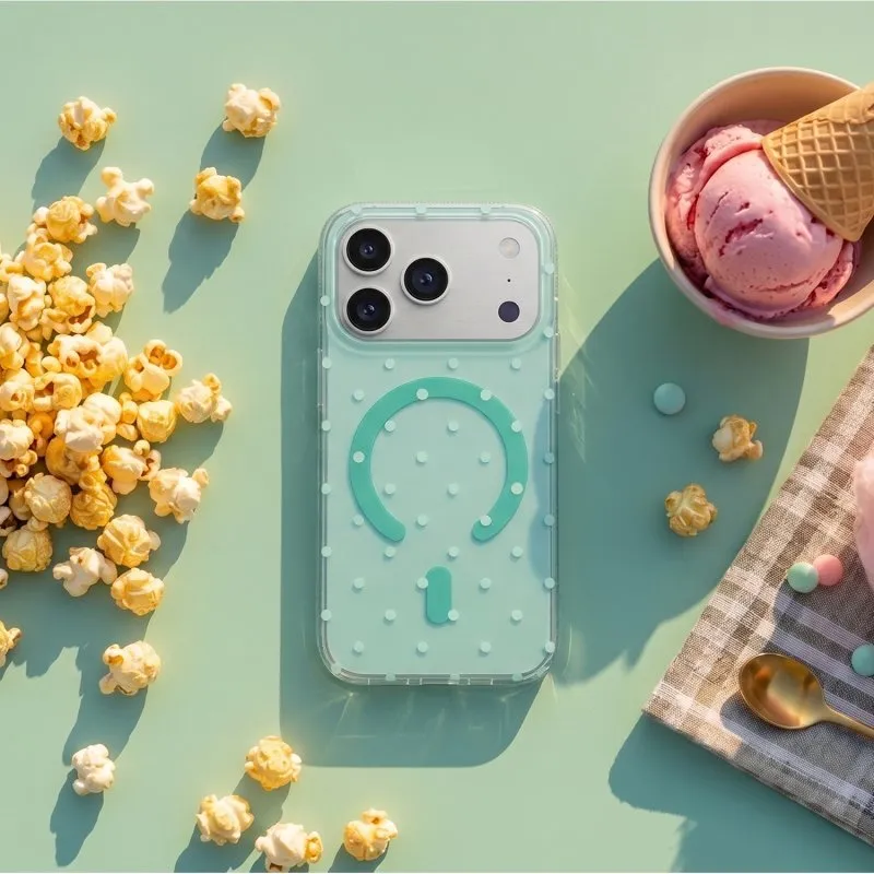 Futrola Bubble Dots Mag za iPhone 15 (6.1) zelena