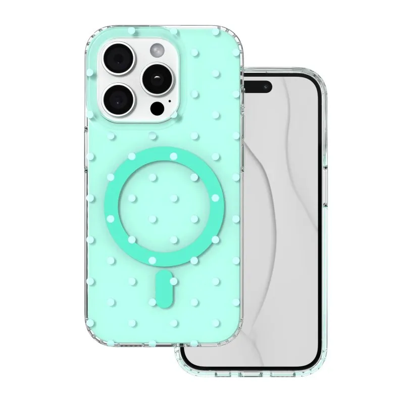 Futrola Bubble Dots Mag za iPhone 15 Pro (6.1) zelena