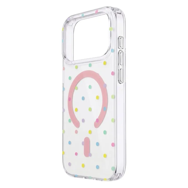 Futrola Bubble Dots Mag za iPhone 15 Pro (6.1) bela