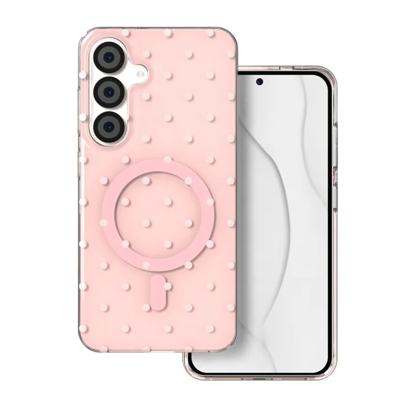 Futrola Bubble Dots Mag za Samsung Galaxy S24 / S25 roze