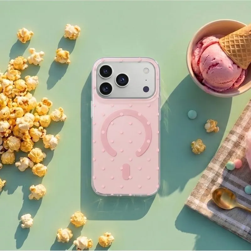 Futrola Bubble Dots Mag za Samsung Galaxy S24 / S25 roze