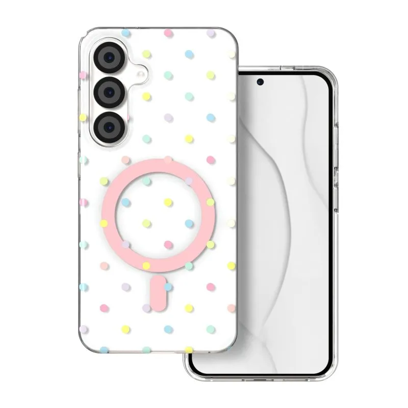 Futrola Bubble Dots Mag za Samsung Galaxy S24 / S25 bela
