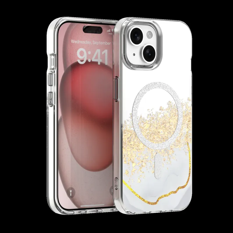 Futrola EPOXY MAG za iPhone 15 (6.1) bela