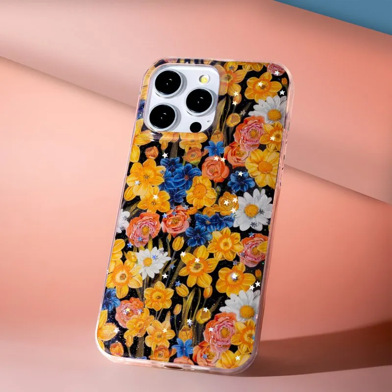 Futrola Glow Glam za Xiaomi Redmi 15C 4G EU / 15C 5G EU narandzasta