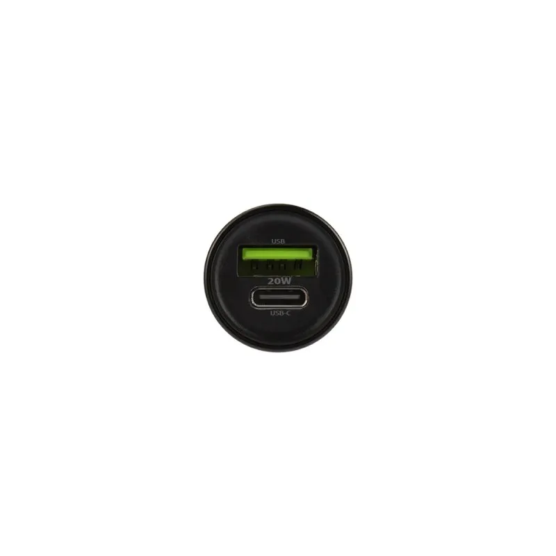 Auto punjac Maxlife MXCC-04 PD QC 20W 1x USB-C / 1x USB crni + USB-C na USB-C kabl 60W