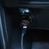 Auto punjac Maxlife MXCC-04 PD QC 20W 1x USB-C / 1x USB crni + USB-C na USB-C kabl 60W