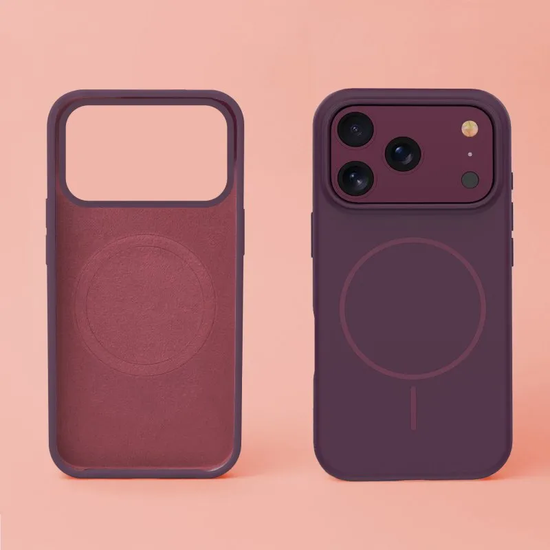 Futrola SILICONE THIN MAG za iPhone 17 Pro / iPhone 18 Pro (6.3) tamna visnja