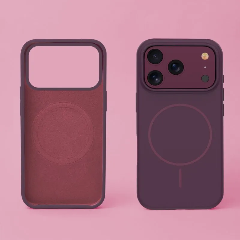 Futrola SILICONE THIN MAG za iPhone 17 Pro Max / iPhone 18 Pro Max (6.9) tamna visnja