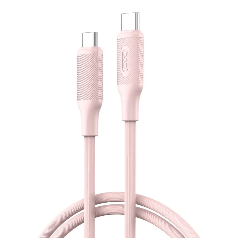 XO kabal NB-Q265B PD USB-C - USB-C 1,0m 60W roze