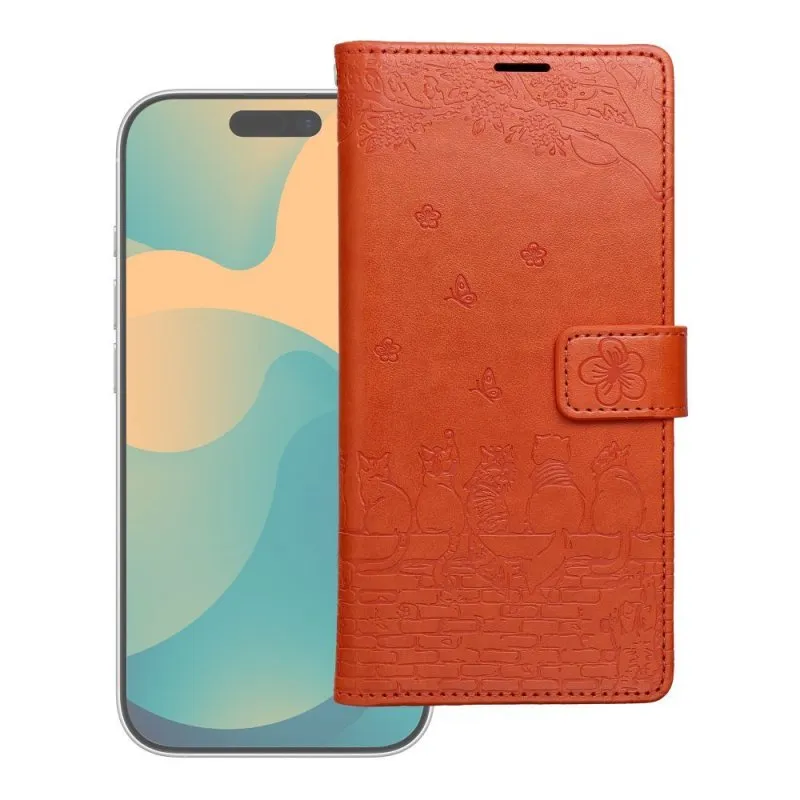 Futrola flip MEZZO BOOK za Samsung Galaxy A17 macke braon