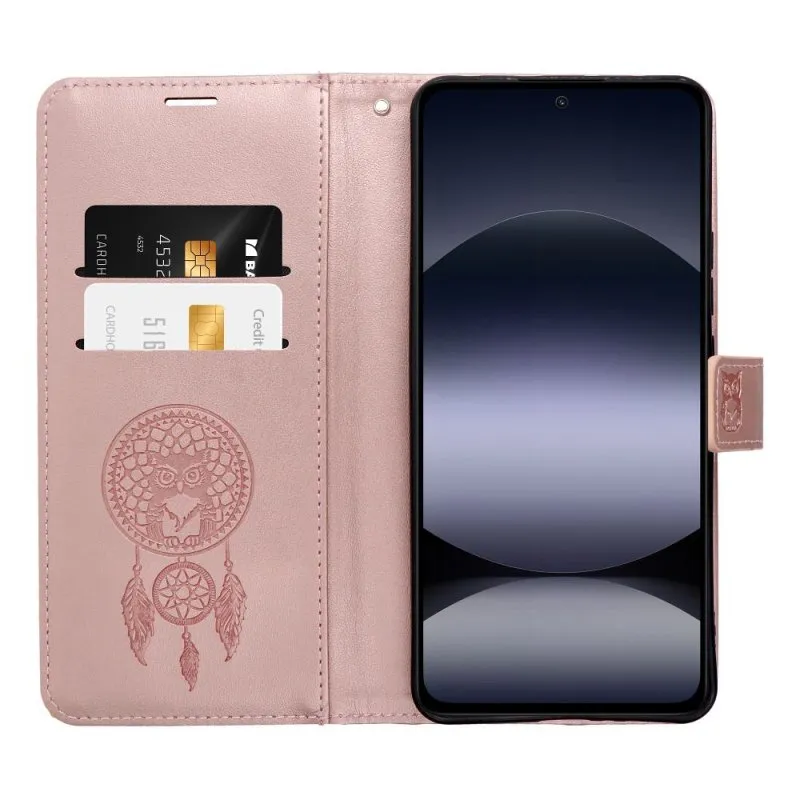Futrola flip MEZZO BOOK za Samsung Galaxy A57 5G hvatac snova roze zlatna