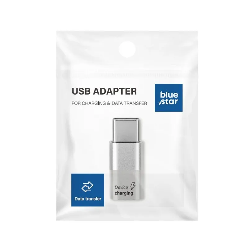 Adapter Micro USB na USB-C BLUE STAR beli