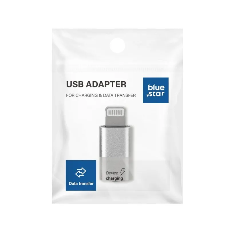 Adapter USB-C na Lightning BLUE STAR beli
