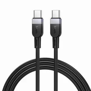 Silikonski kabl USB-C na USB-C Hoco 3A 60W 1 m X109 crni
