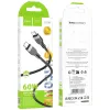 Silikonski kabl USB-C na USB-C Hoco 3A 60W 1 m X109 crni