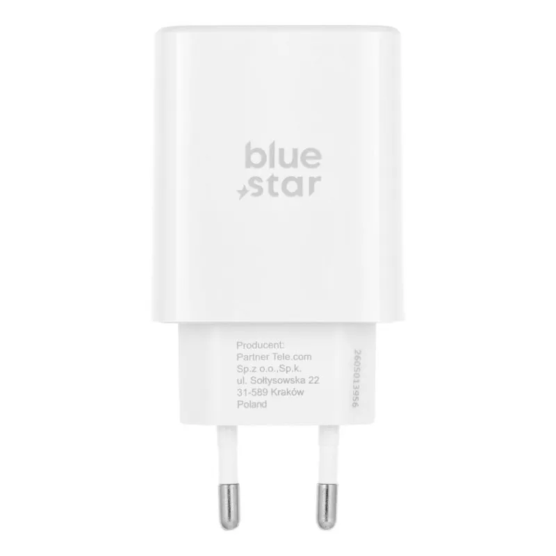 Kucni punjac BLUE STAR USB-C QC4.0 PD 3A 35W + kabl USB-C na USB-C TFB-TC-25WPD beli