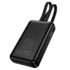 Power bank Hoco 10000 mAh QC PD 22,5W sa ugrađenim USB-C i Lightning kablovima J162 crni