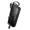 Power bank Hoco 10000 mAh QC PD 2A 22,5W sa ugrađenim USB-A, USB-C, Lightning i Micro USB kablovima J156 crni