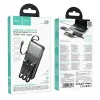 Power bank Hoco 10000 mAh QC PD 2A 22,5W sa ugrađenim USB-A, USB-C, Lightning i Micro USB kablovima J156 crni