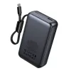 Power bank Hoco 20000 mAh QC PD 2A 45W sa ugrađenim USB-C kablom Q54 metal sivi