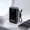 Power bank Hoco 20000 mAh QC PD 2A 45W sa ugrađenim USB-C kablom Q54 metal sivi