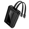 Power bank Hoco 20000 mAh QC PD 22,5W sa ugrađenim USB-C i Lightning kablovima J162A crni