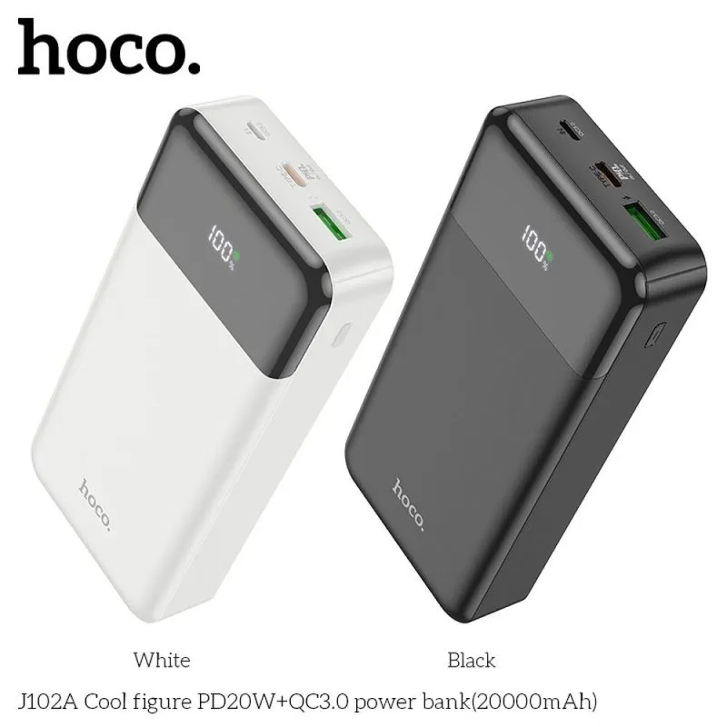 Power bank Hoco 20000 mAh QC3.0 PD 3A 20W J102A crni