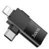 OTG adapter 2u1 USB-C / Lightning na USB-A Hoco UA17 crni