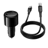 Auto punjac Hoco USB-A + 2x USB-C PD QC3.0 37W + kabl USB-C na USB-C Z69A crni