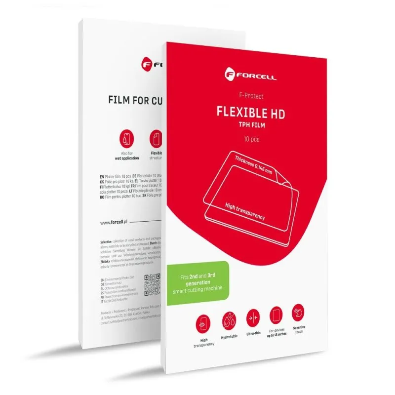 Folija za masinu za secenje 2. i 3. generacije Forcell F-Protect Flexible TABLET HD za tablete do 13" 10 kom providna