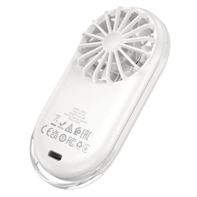 Prenosivi mini ventilator Hoco HX611 mlecno beli