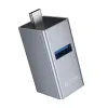 Adapter 3u1 USB-C Hoco HB54 (2x USB 2.0 + USB 3.0) sivi